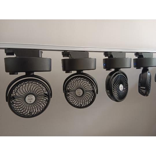 轨道灯槽风扇块根龙舌兰花盆栽多肉热带植物墙空气循环扇除湿摇头