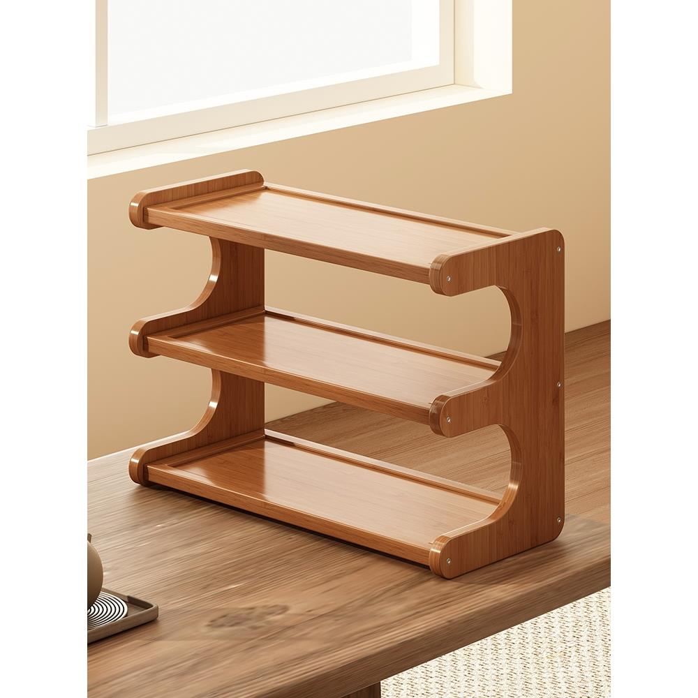 桌面置物架多层办公室桌上杯子收纳整理餐桌台面水杯小型摆放架子