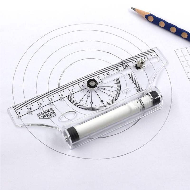 滑轮定心平行尺15mcm尺学生多功能平行圆规直尺量角器曲线三角板