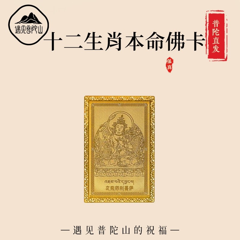 遇见普陀山十二生肖本命八大守护神护身符本命佛金属卡平安护身符