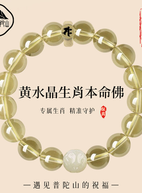 【已祝福】黄水晶生肖本命佛手串