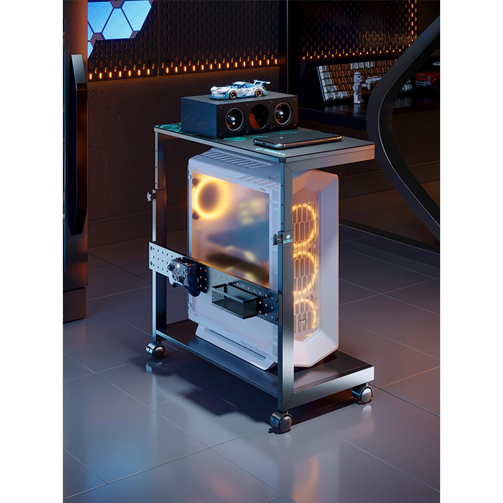 赛途电脑主机托架可移动调高海景房太阳神主机打印机置物架主机架