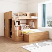 交错式 上下牀双层牀儿童错位子母牀小户型两层高低牀高箱省空间牀