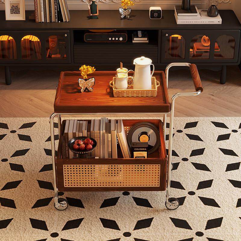 实木边几小推车可移动中古风茶几家用客厅覆古零食置物架简约餐车,住宅家具,移动边几/推车,淘宝优惠券,粉丝福利购,淘宝优惠卷