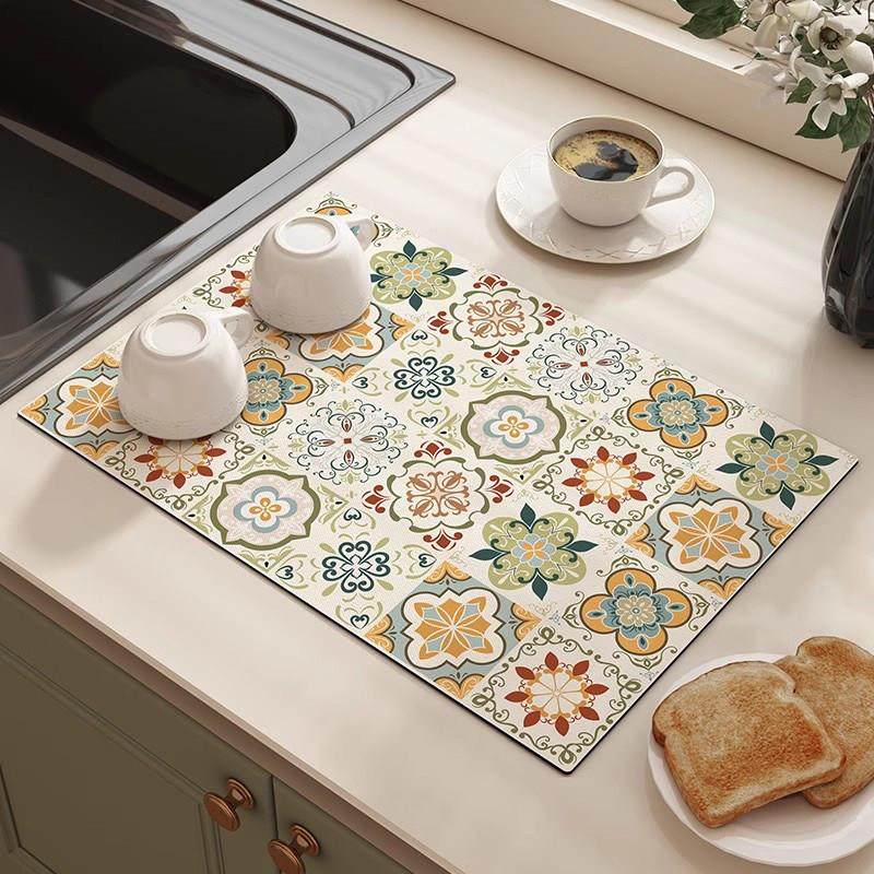 德国矽藻泥沥水垫餐具碗盘控水凉垫防水防滑免洗隔热台面吸水凉垫,居家布艺,厨房地垫,淘宝优惠券,粉丝福利购,淘宝优惠卷