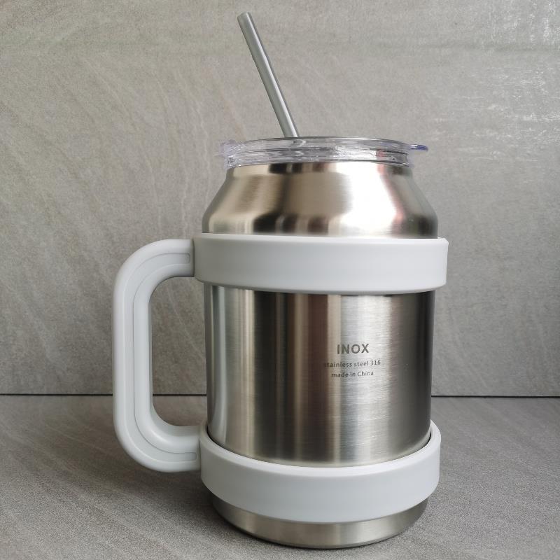 出口德国 316不锈钢大容量保温杯 户外可携式车载杯 冰霸杯 吸管