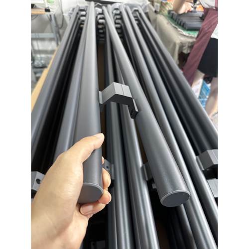 品质高端有无框推拉大门长玻璃门拉手对装加厚铝合金黑色把手明装