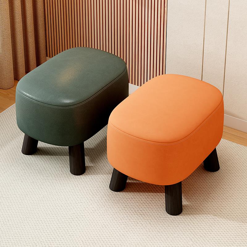 小凳子家用矮凳结实耐用实木凳子客厅沙发凳轻奢高级感软包茶几凳