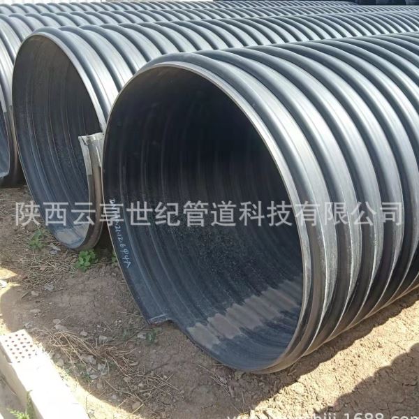 PE钢带螺旋波纹管DN800 DN500联塑钢带管 市政埋地排污排水管