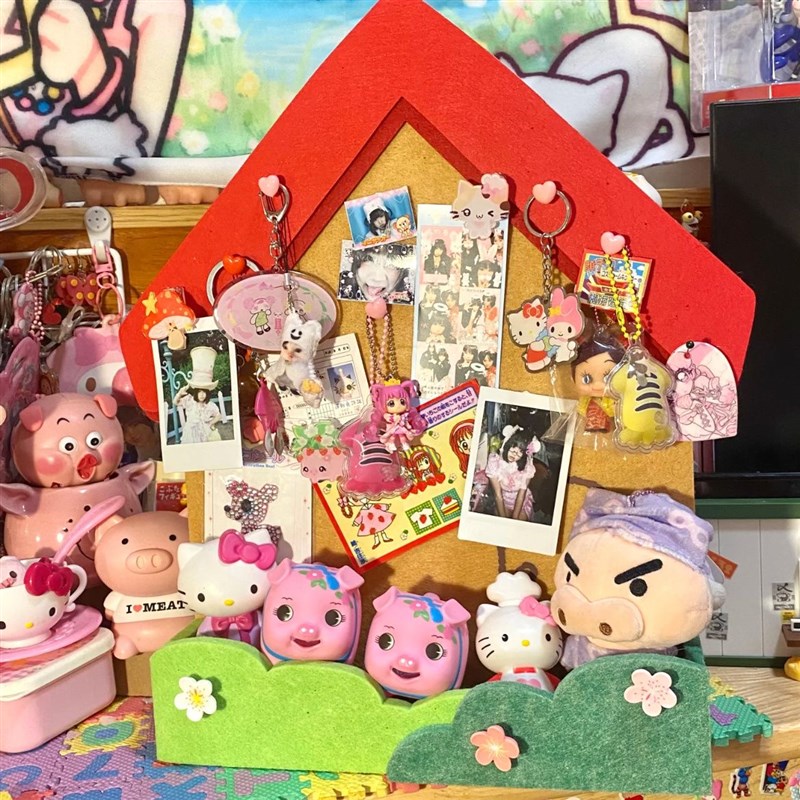 可爱小房子毛毡卡通软木板新款装饰照片I墙面墙免打孔留言板不伤