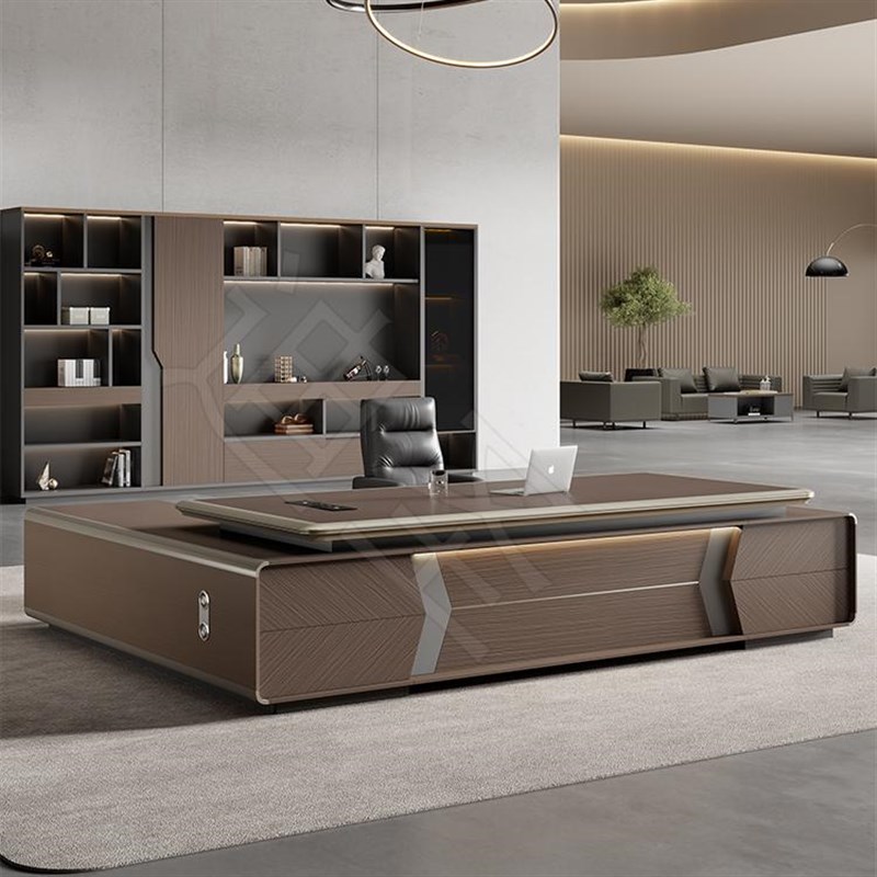 轻奢老板桌办公桌椅组合大班台z主管经理办公室桌单人总裁简约现