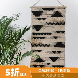 墙面流苏壁挂民宿客厅卧室壁毯软装 北欧风ins网红挂毯 床头背景布