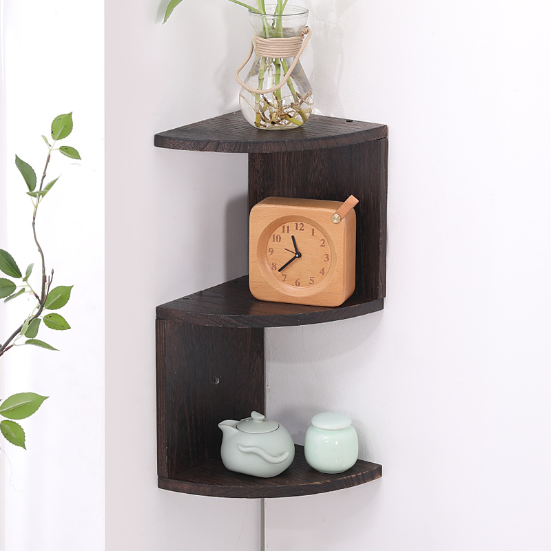 实木茶杯架茶壶架茶具置物架墙角架展示架博古架壁挂转角架多宝阁