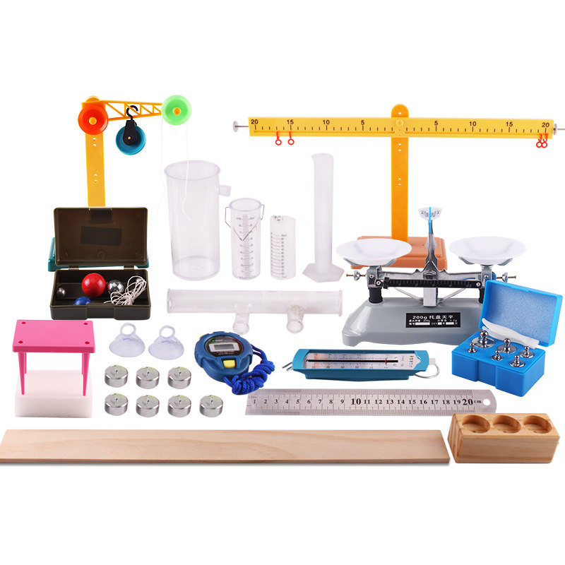 可普初中物理力学实验器材全套学生用力学实验盒杠杆尺滑轮组天平