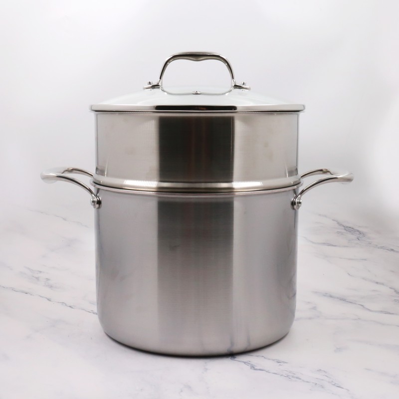 夹铜高品质18-k10不锈钢24cm汤锅煲复合钢炖锅粥锅面条锅蒸锅焖