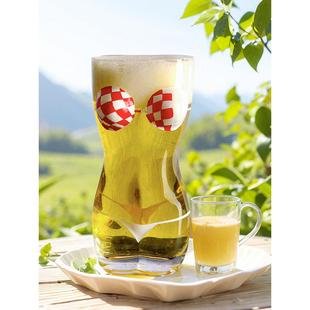 网红创意搞笑啤酒杯稀奇古怪扎啤杯子个性 酒杯玻璃酒具人体杯礼盒