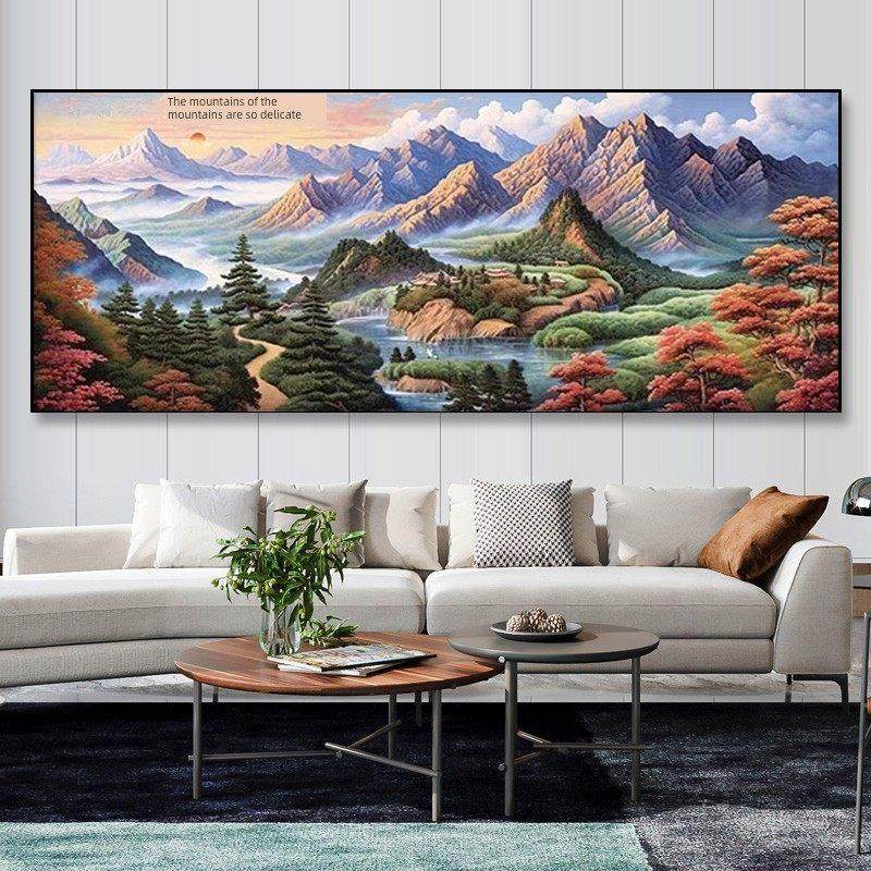 贴钻十字绣大幅风景山水画江山如此多娇5d钻石画满钻新款客厅2025