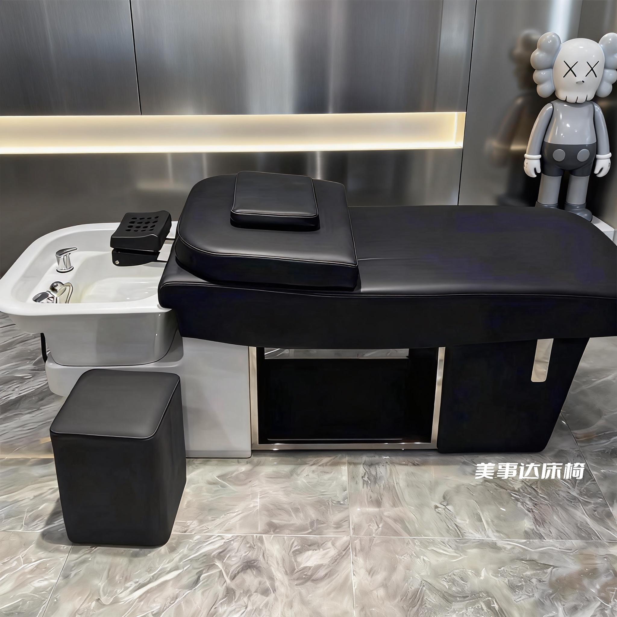 发廊专用网红新款泰式洗头床简约理发店时尚美发冲水陶瓷盆水循环