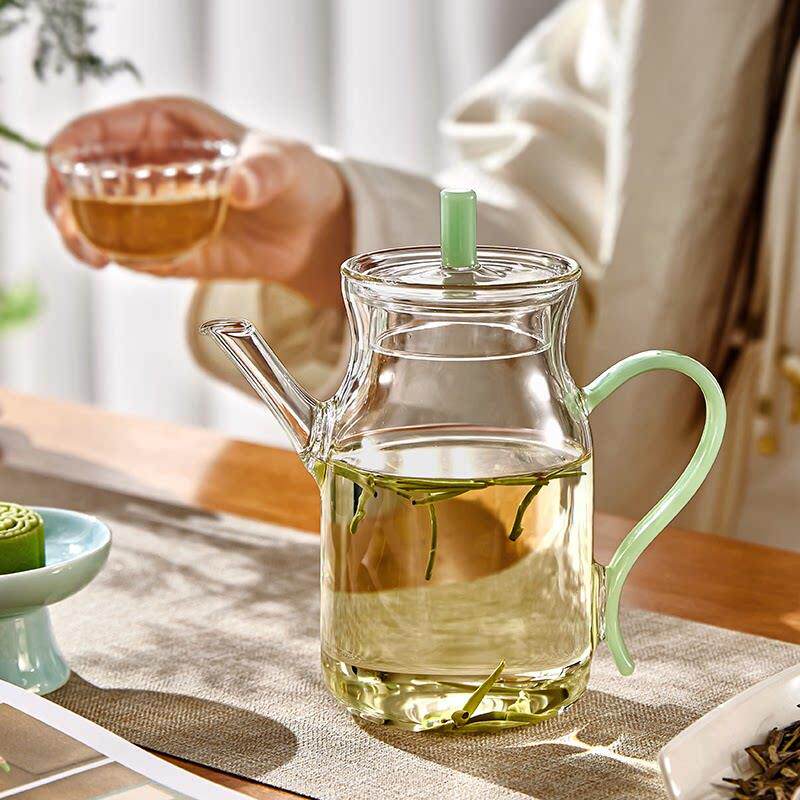 雅港玻璃小茶壶家用过滤仿宋执壶一人喝茶泡茶壶耐热电陶炉煮茶具