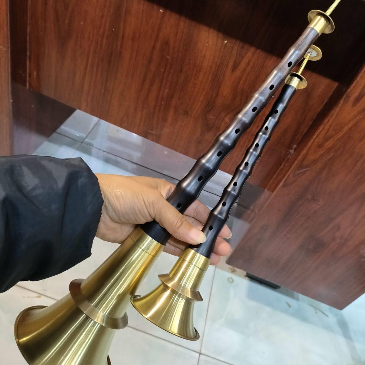 潮州专业唢呐吹盾汉乐唢呐全套八孔老款潮乐民间老唢呐乐器F调