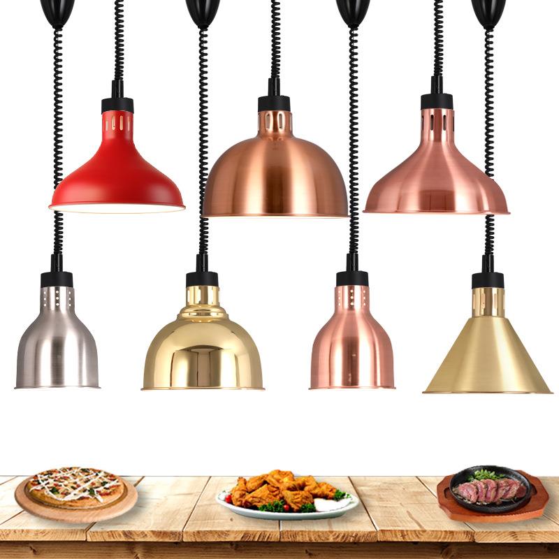 食物保温灯餐饮挂式食品加热灯自助餐厅烤肉灯超市干货伸缩保温灯