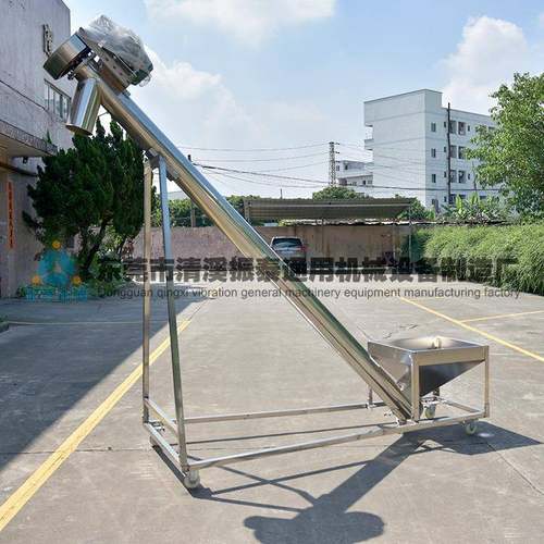 厂家直销大小型半自动不锈钢粉体沙子干粉螺旋绞龙传送提升上料机