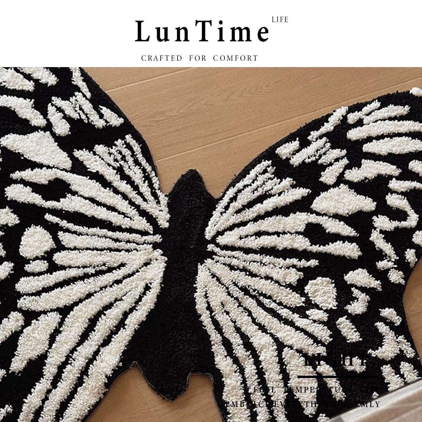 LunTime岁月蝴蝶轻奢地毯覆古法式客厅床边毯衣帽间高级入户垫,居家布艺,床边毯,淘宝优惠券,粉丝福利购,淘宝优惠卷