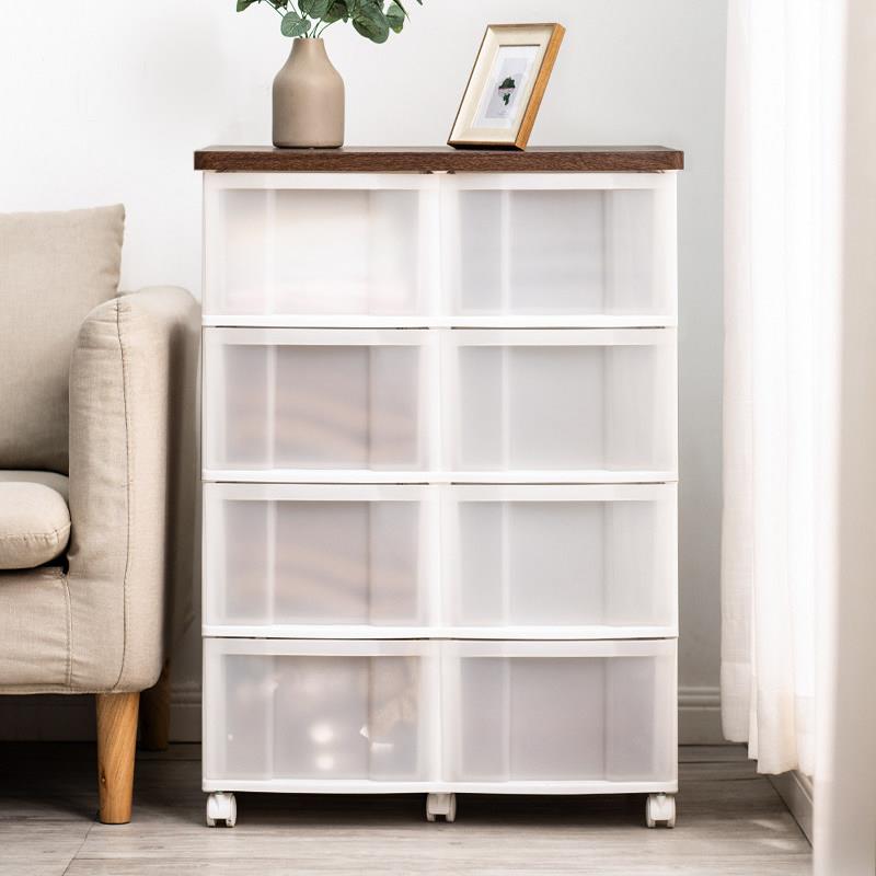 爱丽思丝抽屉式收纳柜可移动塑料储物柜子多功能客厅卧室五斗柜