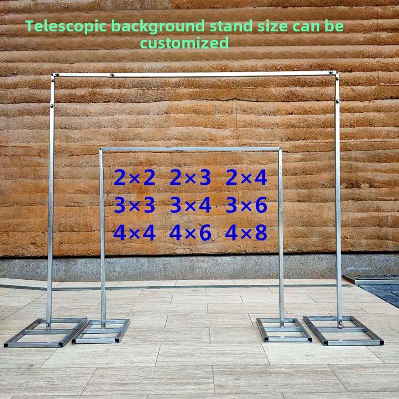 婚庆背景架子伸缩杆简易桁架纱幔加厚镀锌方管可升降厂家直销铁艺