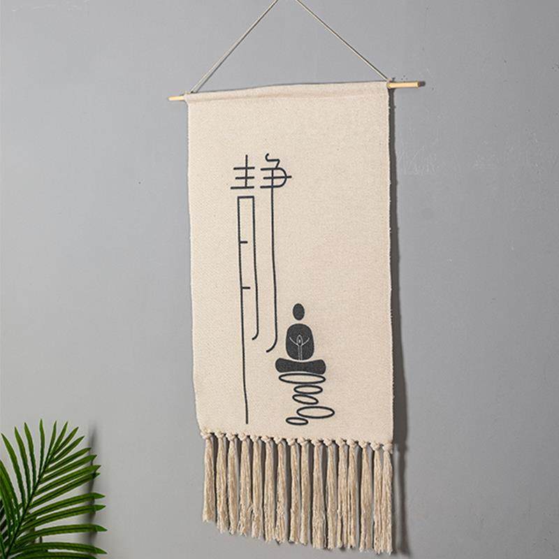 挂毯北欧波西米亚纯手工编织棉麻挂画背景卧室壁毯画民宿房间装饰,居家布艺,挂毯/壁毯,淘宝优惠券,粉丝福利购,淘宝优惠卷