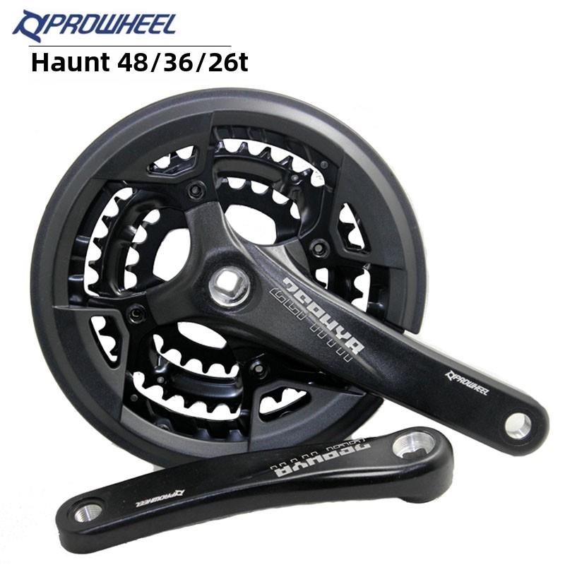 Prowheel浩盟山地自行车方孔牙盘48T铝合金7 8 9 10速48 36 26T