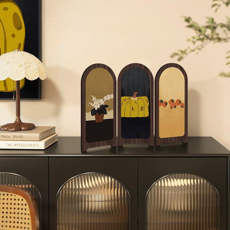 中古风美拉德装饰画创意高级感小众艺术桌面屏风摆件电视柜摆画