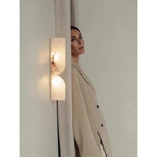 全铜西班牙天然云石壁灯现代轻奢北欧客厅卧室床头过道楼梯间壁灯