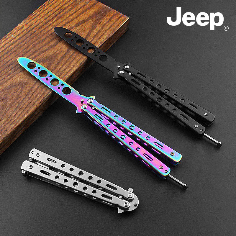 JEEP初学者蝴蝶折叠刀未开刃