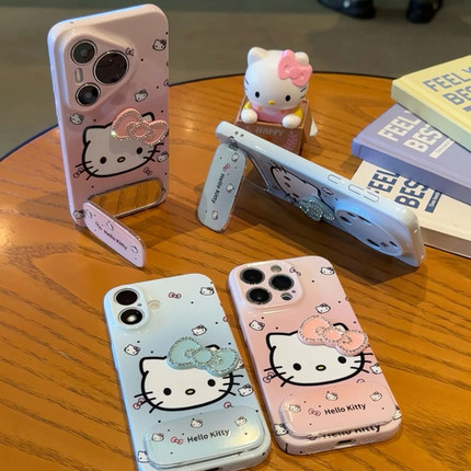 卡通镶钻kitty新款适用苹果16Pro手机壳iPhone14max12小米15华为mate70pura80k60opporeno13荣耀300x100s20