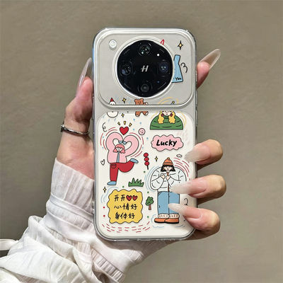 比耶幸运女孩适用iPhone17Pro手机壳苹果16promax加ACE6华为mate80K90nova14U小米15vivox200note13p90y500i