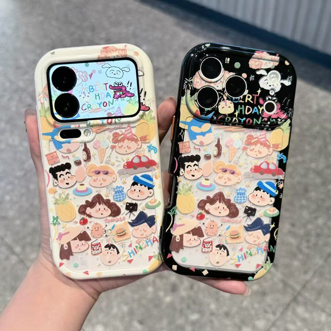 涂鸦蜡笔小新适用于opporeno15pro手机壳reno14/13/12新款A1高颜值A1活力版97全包oppo卡通96/95/93s女款软套