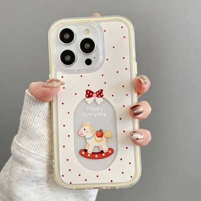 新年快乐小马新款马年适用苹果17Pro手机壳iPhone16max14小米15华为mate80pura70opporeno13荣耀x200ip12/11