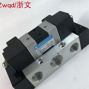 AC220V 三位五通电磁阀Q35D2C Q35D2CV DC24V电控阀