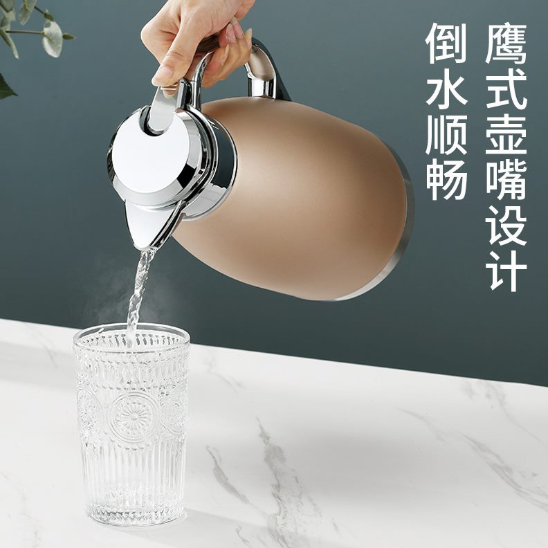 咖啡壶316不锈钢30欧式热水壶热水瓶保温壶3L2.真空家用4酒店