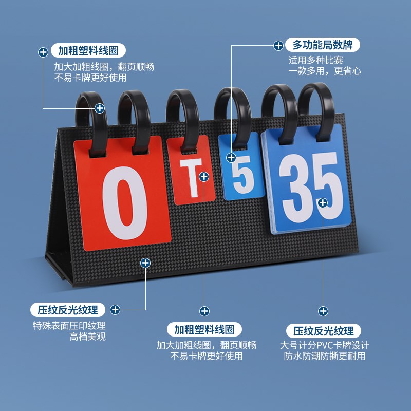 计分器篮球计分牌翻分卡片记分板台球比赛乒乓球可翻桌面板记分牌