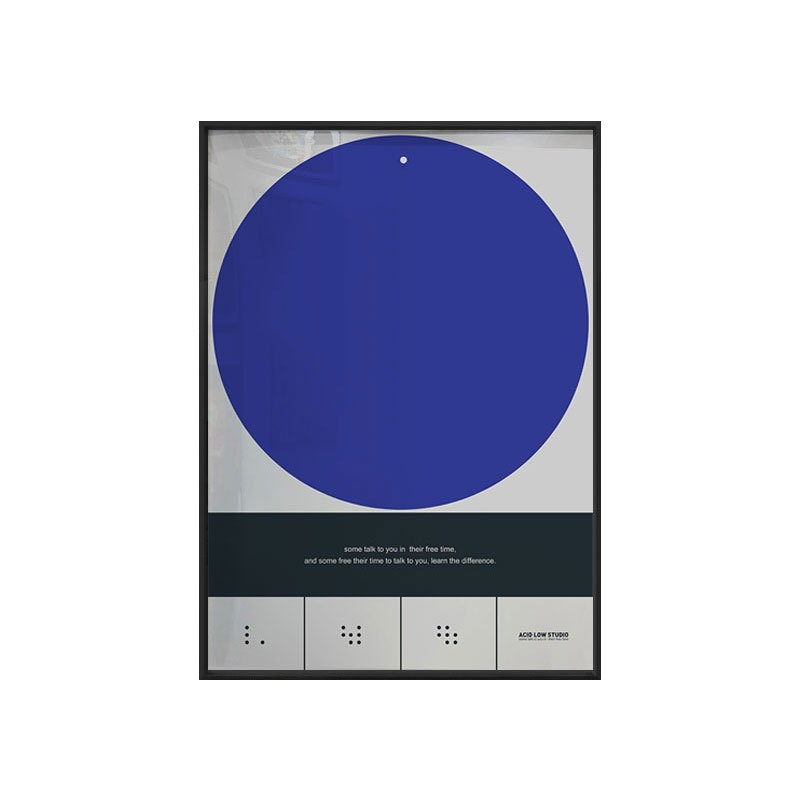 现代简约抽象几何英文装饰画ins圆形意境版画客厅酒店样板房挂画图片