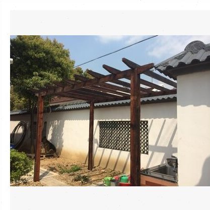 阳光房葡萄架花架凉亭木屋公园葡萄架防腐木葡萄架庭院碳化木松木