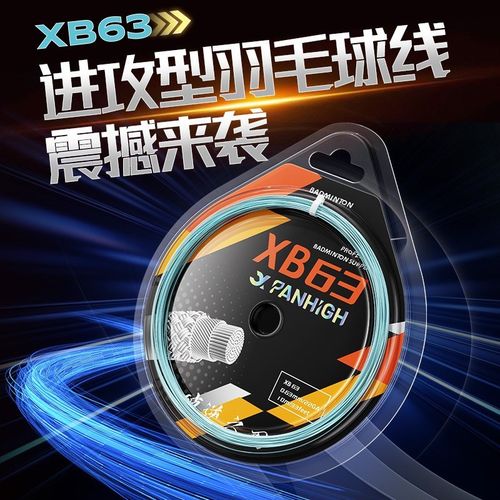 蟹羽XB63羽毛球线0.63MM进攻型球线高磅耐打高弹专业训练线口粮线