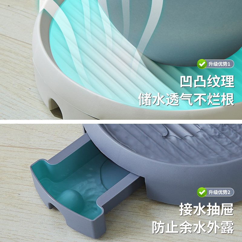 移动花盆托盘万向轮底座带隐形滚轮接水盘花架塑料花盘垫绿植底托