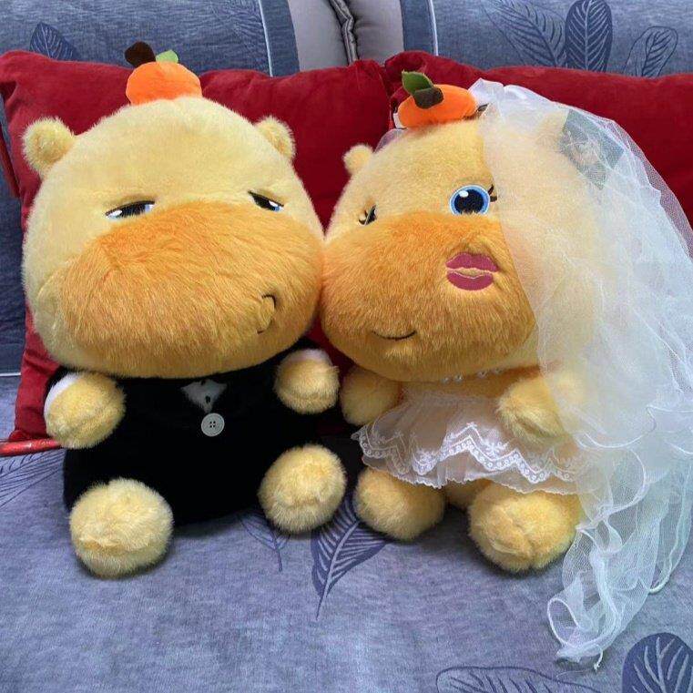 新款高档情侣婚纱结婚玩偶压床娃娃娃娃一对婚房布置抱枕送新人礼