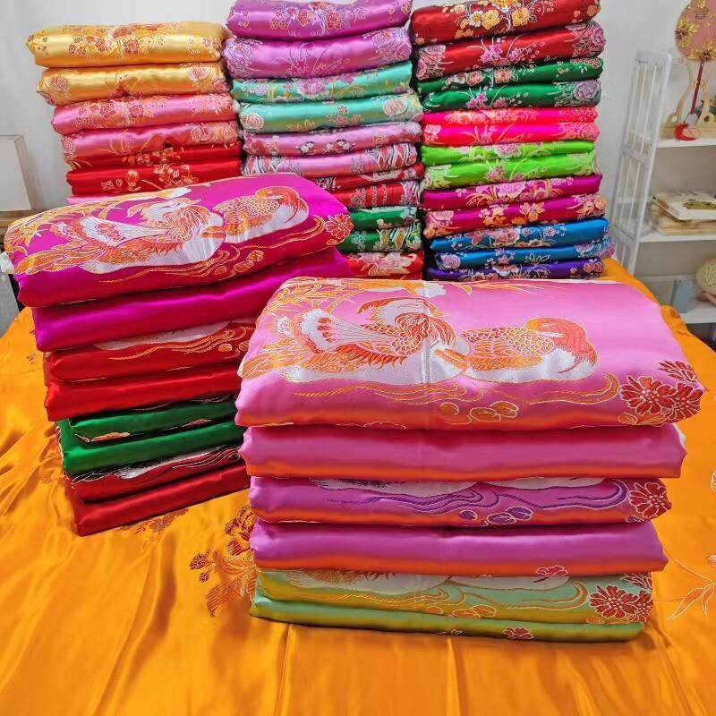 丝绸缎被罩古典宫廷锦风缎被子手工棉花被结婚囍陪嫁鸳鸯喜被子