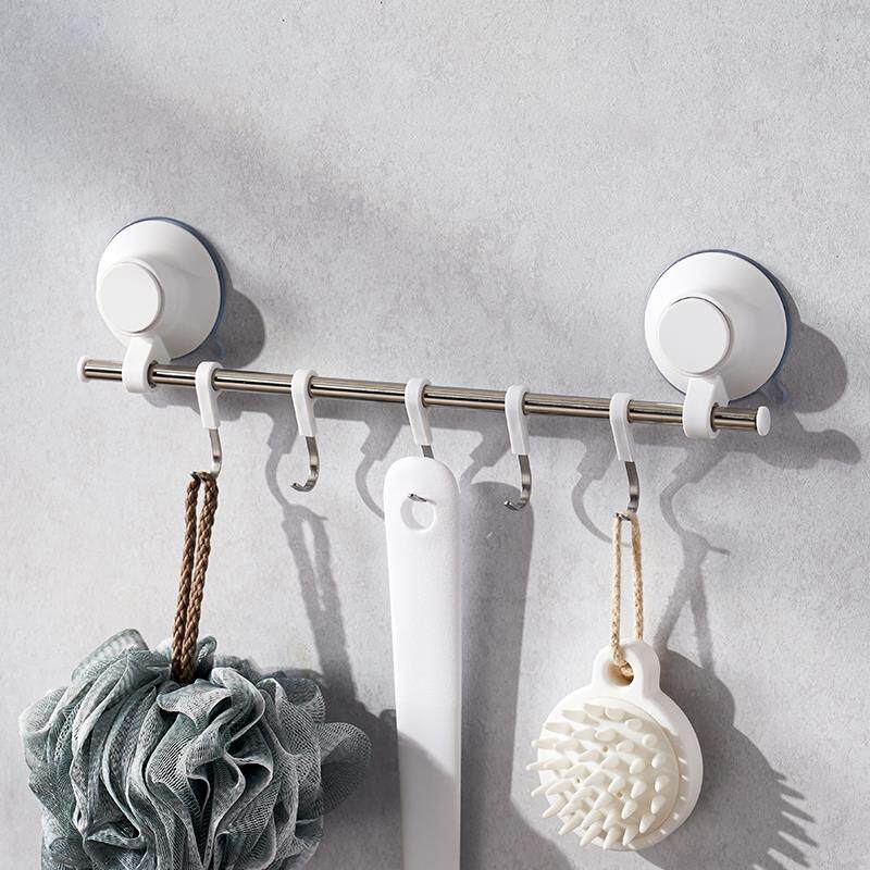 强力吸盘挂钩真空吸力5连钩免打孔无胶式衣钩钩米木日式家居.6156