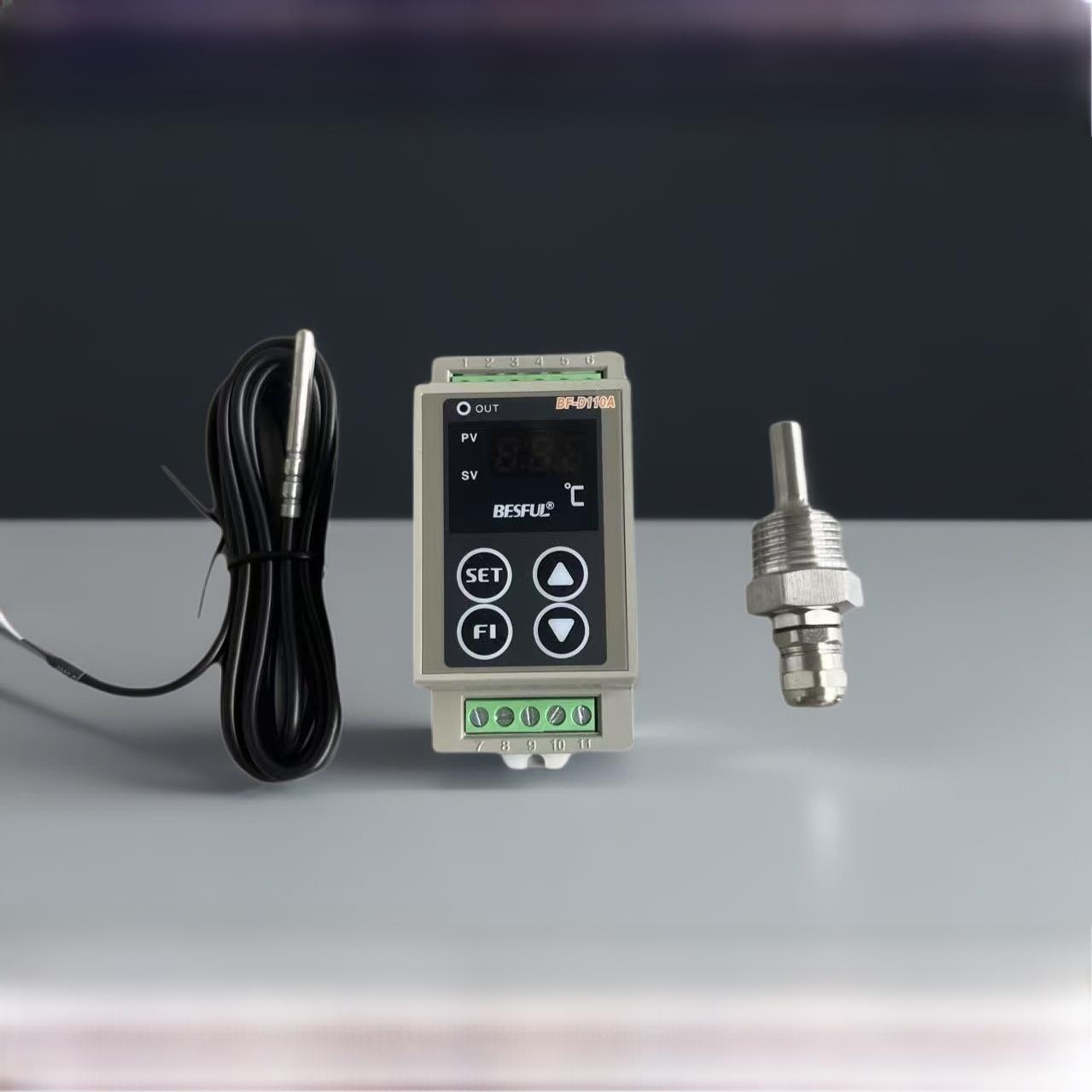 碧河BF-D110A微电脑通用型温度控制器太阳能导轨式管道回水温控器