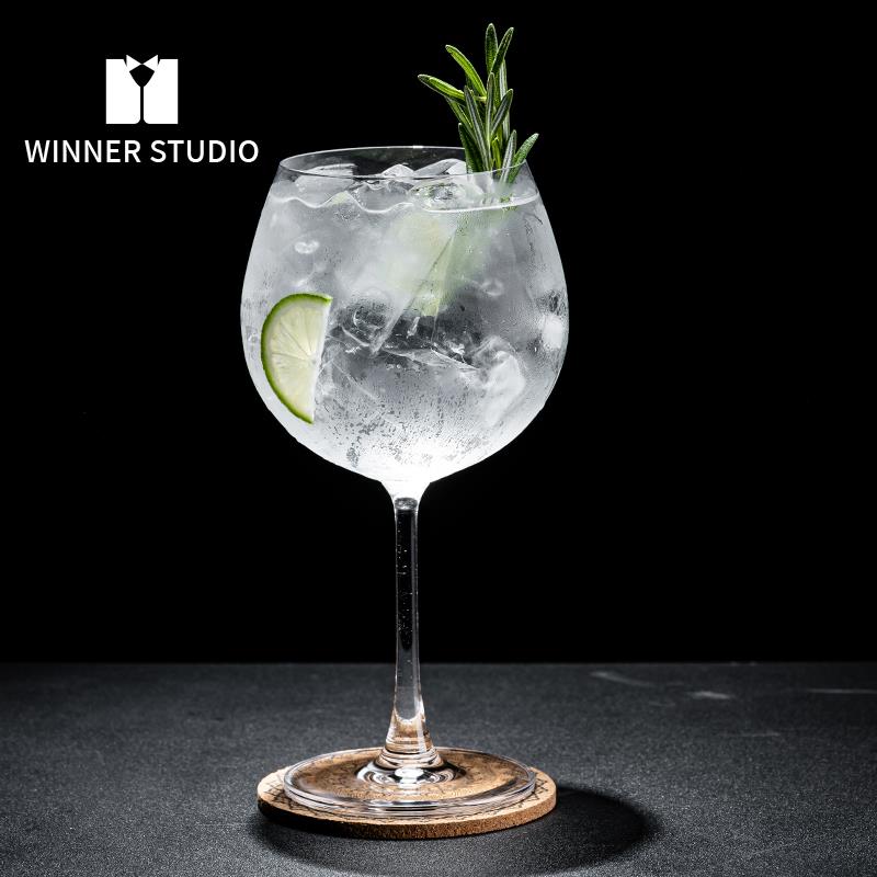 PS09泰国金汤力杯鸡尾酒杯水晶玻璃高脚杯红酒杯葡萄酒杯调酒杯子